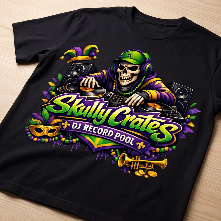 Skully Crates DJ Record Pool T-Shirt